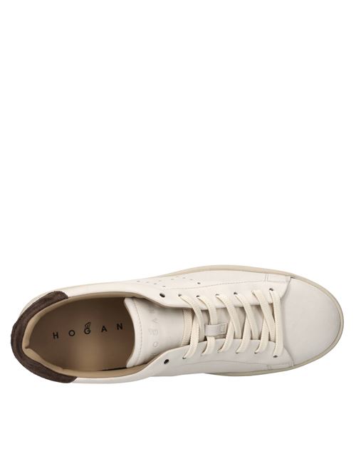 Sneakers in pelle HOGAN | HXM6720FL60TQ9289WBIANCO-MARRONE