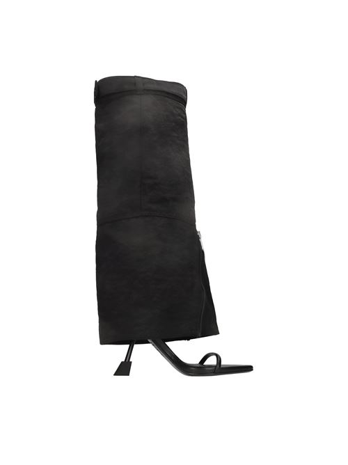 Sandali in pelle con risvolto in tessuto tecnico IACHI/ARAIA | I010-TNERO