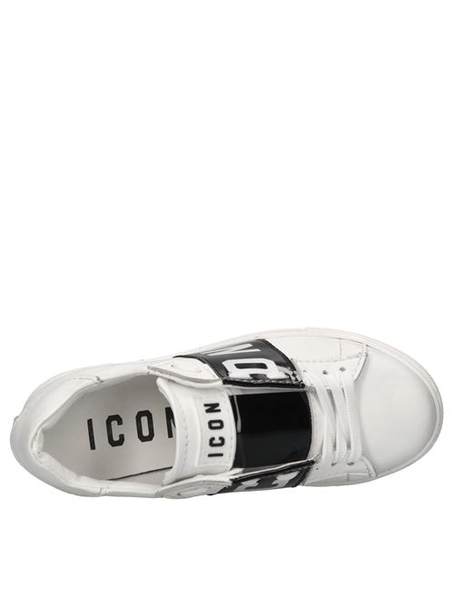 Sneakers in pelle e vernice ICON | IC2500BIANCO-NERO