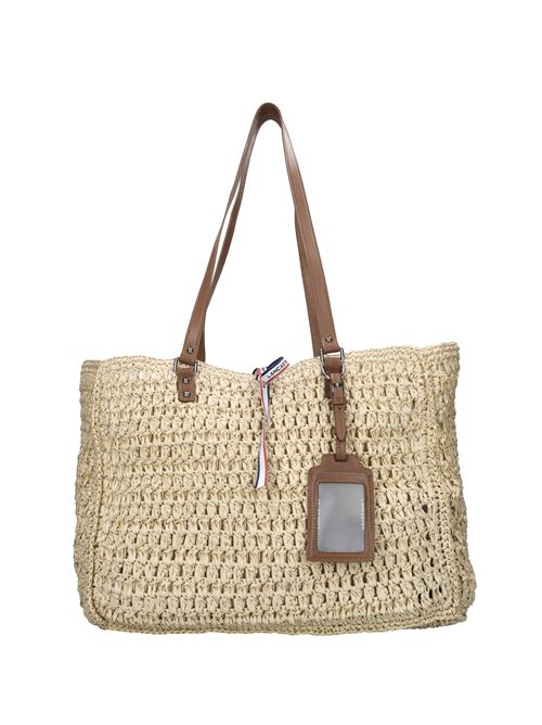 Borsa in paglia naturale e pelle LANCASTER | 518-034CAMMELLO