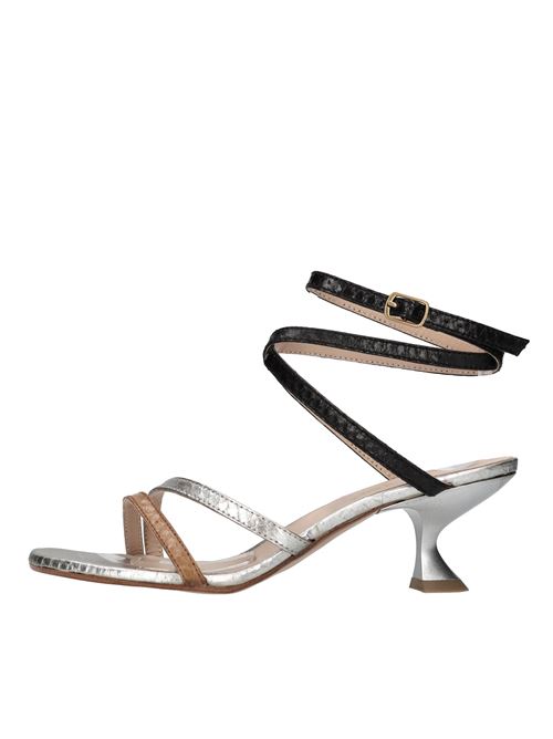 Sandali in pelle MALIPARMI | S4/SA0966ARGENTO-MARRONE-NERO