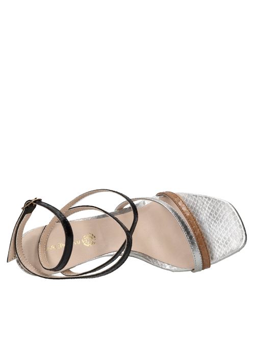 Sandali in pelle MALIPARMI | S4/SA0966ARGENTO-MARRONE-NERO