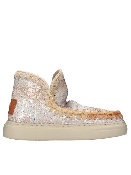 Stivaletti in paillettes con profilo in tessuto MOU | MU.SW411014GARANCIO