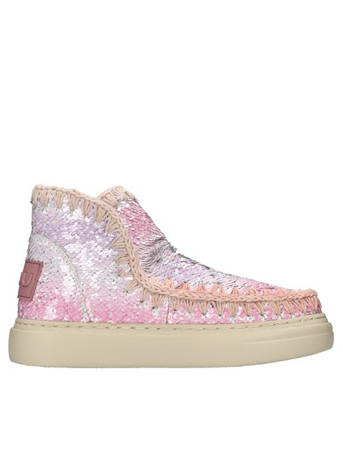Stivaletti in paillettes con profilo in tessuto MOU | MU.SW411014GROSA