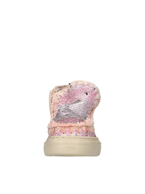 Stivaletti in paillettes con profilo in tessuto MOU | MU.SW411014GROSA
