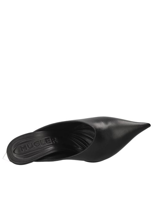 Mules in pelle MUGLER | MUSS24SC017_CL001NERO