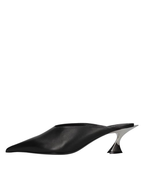 Mules Kitten in pelle MUGLER | MUSS24SC021_CL001NERO