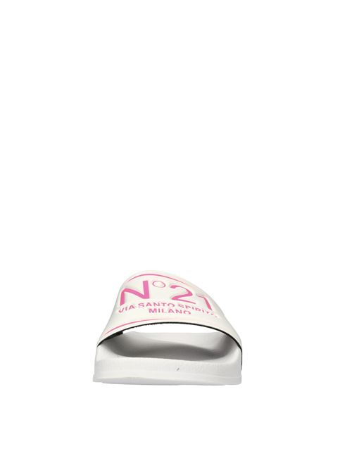 Flat in gomma N°21 | SP0287BIANCO-FUXIA