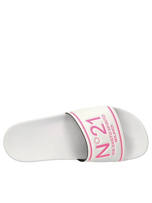 Flat in gomma N°21 | SP0287BIANCO-FUXIA