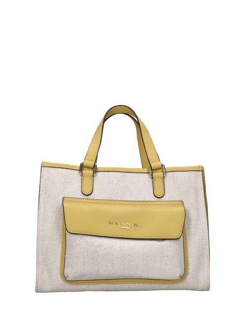 Borsa in tessuto e pelle NANNINI | 18538GIALLO