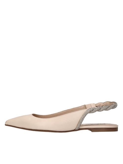 Ballerine slingback in pelle e microstrass NINALILOU | 321285E1CREMA