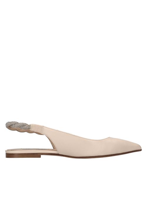 Ballerine slingback in pelle e microstrass NINALILOU | 321285E1CREMA