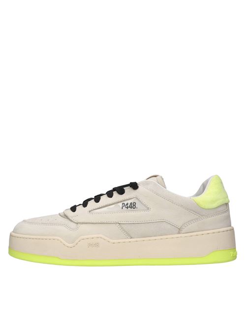 Sneakers in pelle e camoscio P448 | BRIXTON2-MCREMA-GIALLO