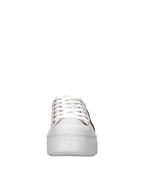 Sneakers in ecopelle POLLINI | SA15034G0LXC110ABIANCO-MARRONE-ORO