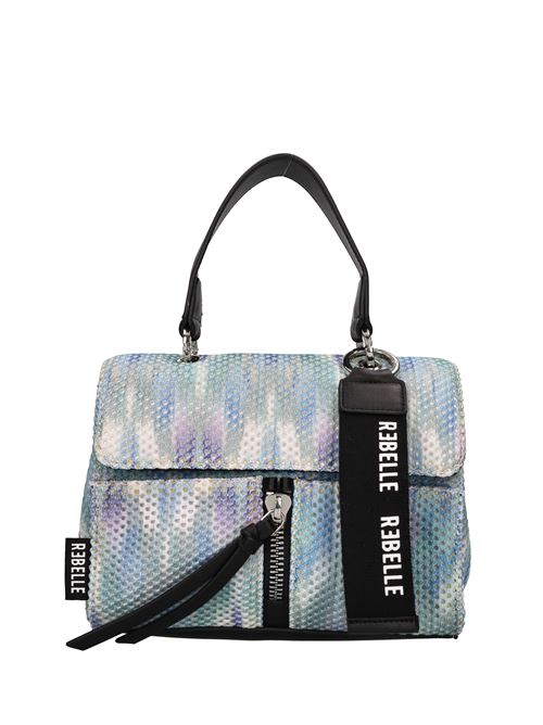 Borsa in tessuto e pelle REBELLE | REB0224AZZURRO-MULTICOLOR