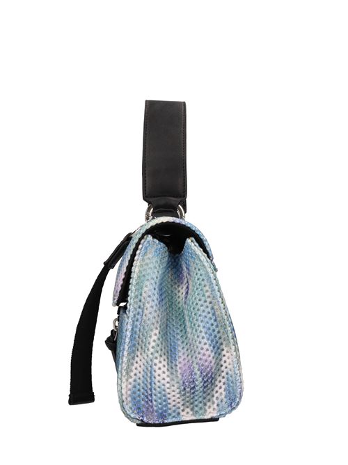 Borsa in tessuto e pelle REBELLE | REB0224AZZURRO-MULTICOLOR