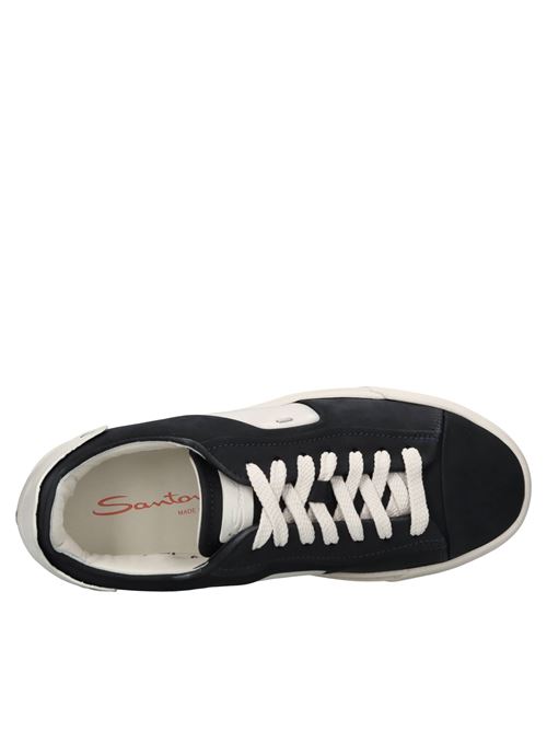 Sneakers in pelle SANTONI | MBGT21553PNNGNTFU61BLU-BIANCO