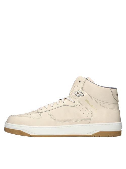 Sneakers in pelle SANTONI | MBSA21872BAMHUTTE10BEIGE