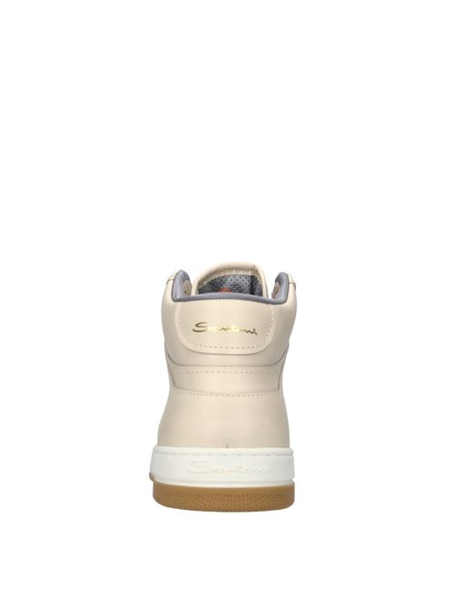Sneakers in pelle SANTONI | MBSA21872BAMHUTTE10BEIGE
