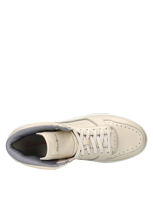 Sneakers in pelle SANTONI | MBSA21872BAMHUTTE10BEIGE