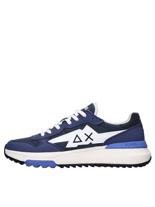 Sun 68 Sneakers Basse Z44114 In Pelle Scamosciata E Nylon - Verde