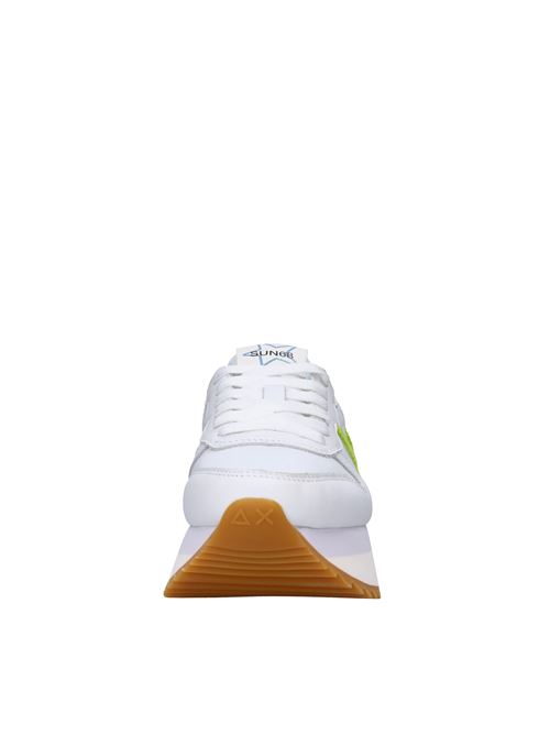 Sneakers in pelle e tessuto SUN68 | Z35215BIANCO-LIME