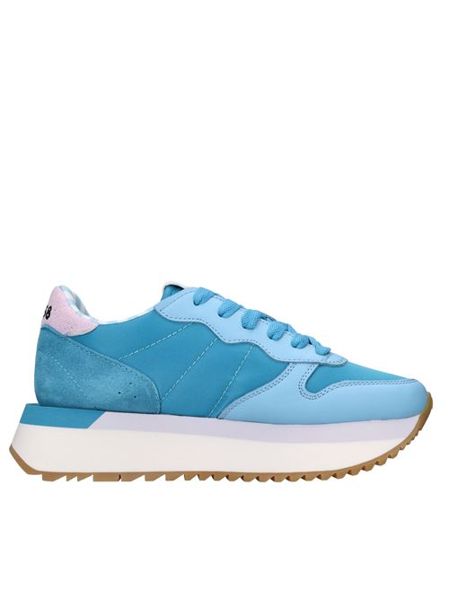 Sneakers in pelle e tessuto SUN68 | Z35215TURCHESE