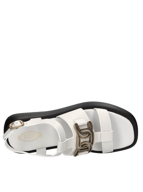 Sandali in pelle. TOD'S | XXW11K0GQ80MIDB001BIANCO