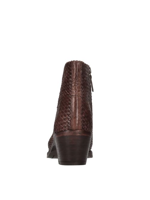 Stivaletti texani in pelle intrecciata ZOLFO | 251-15-65-WTWMARSALA