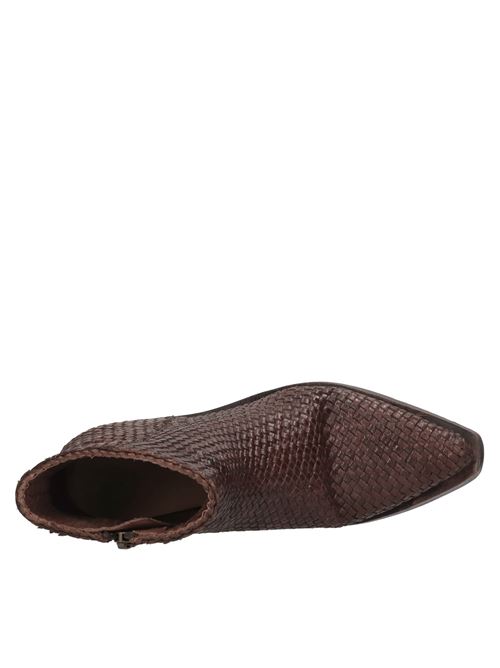 Stivaletti texani in pelle intrecciata ZOLFO | 251-15-65-WTWMARSALA