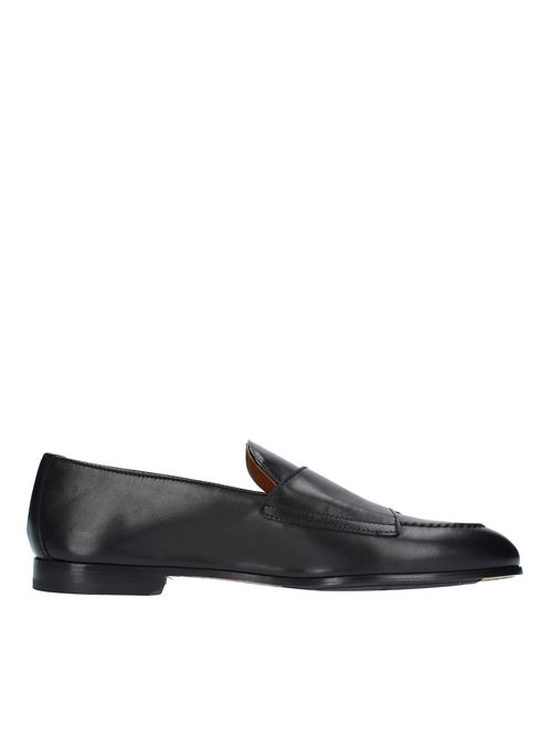 Double buckle moccasins model DU3160PANNUF159NN00  in leather DOUCAL'S | DU3160PANNUF159NERO