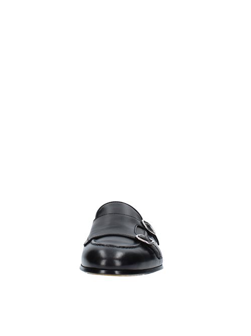 Double buckle moccasins model DU3160PANNUF159NN00  in leather DOUCAL'S | DU3160PANNUF159NERO