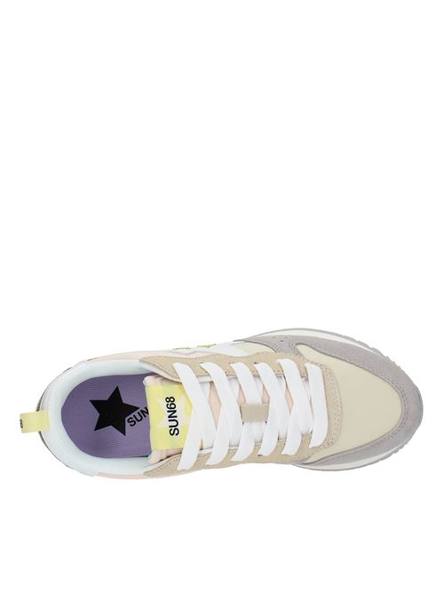 Sneakers in pelle camoscio e tessuto SUN68 | Z34210PANNA