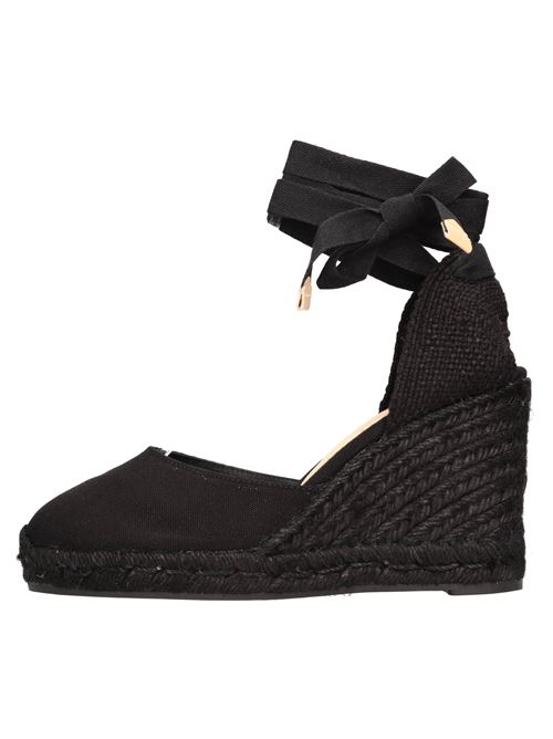Wedge model CARINA in fabric and rope CASTANER | 020967NERO