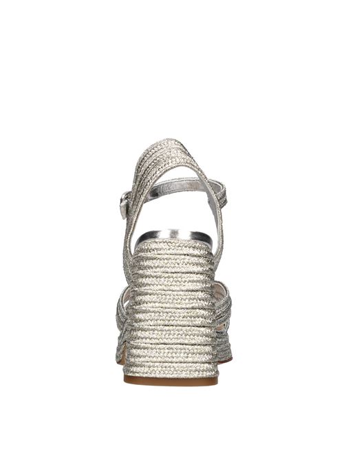 Sandals model VALLE in fabric CASTANER | 023116PLATINO