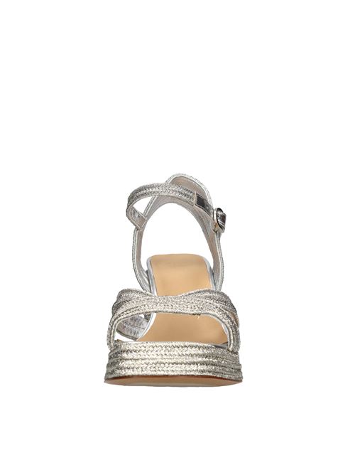 Sandals model VALLE in fabric CASTANER | 023116PLATINO
