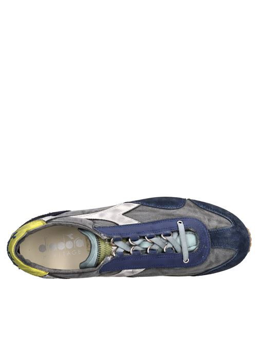HERITAGE Equipe H Dirty Stone Wash Evo sneakers in fabric and suede DIADORA | 201.181251AZZURRO