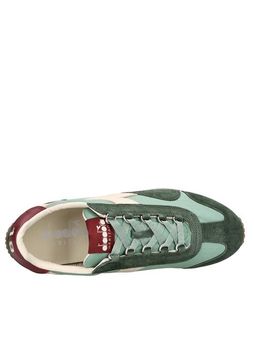 Sneakers modello HERITAGE Equipe H Dirty Stone Wash Evo in tessuto e pelle scamosciata DIADORA | 201.181576VERDE