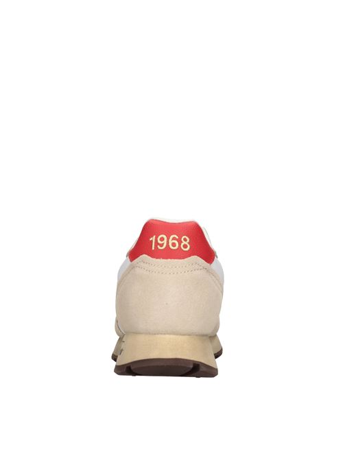 Sneakers model Z35105 SUN68 in suede leather and breathable fabric SUN68 | Z35105PANNA-ROSSO
