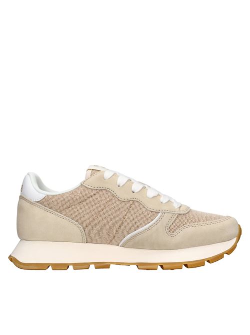 Sneakers modello Z35203 SUN68 in pelle scamosciata e tessuto traspirante glitterato SUN68 | Z35203ORO