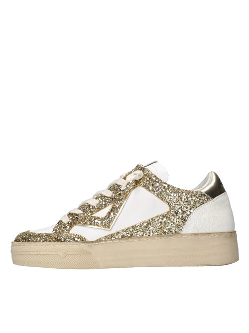 Sneakers in pelle e glitter 4B12 | KYLE-D6001PLATINO