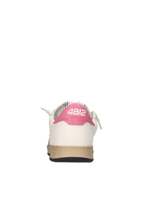 Sneakers in pelle 4B12 | PLAYNEW-D2001BIANCO-ROSA