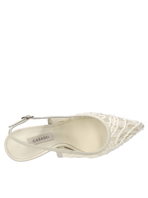 Décolleté slingback Chantilly in pelle e pizzo CASADEI | 1G682B1001T0577LATTE