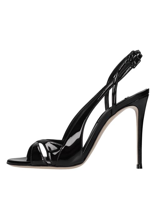 Sandali Julia Double Belts in vernice metallizata CASADEI | 1L414B1001TIFFANERO