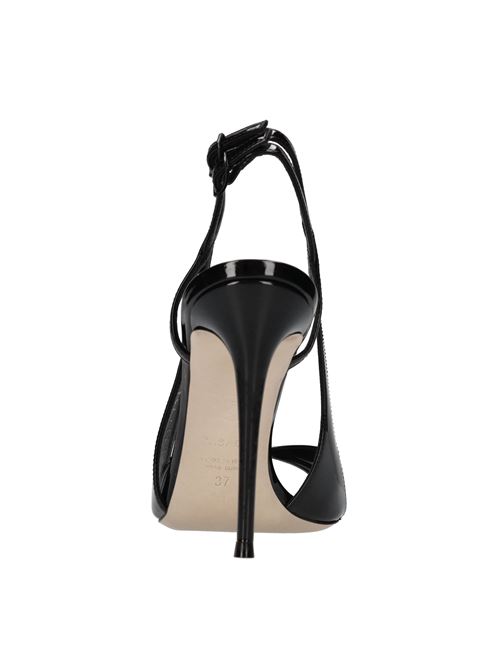 Sandali Julia Double Belts in vernice metallizata CASADEI | 1L414B1001TIFFANERO