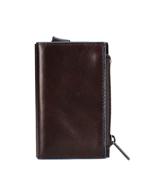 Portafoglio in pelle e metallo PIQUADRO | PP5585B2BLRMOGANO