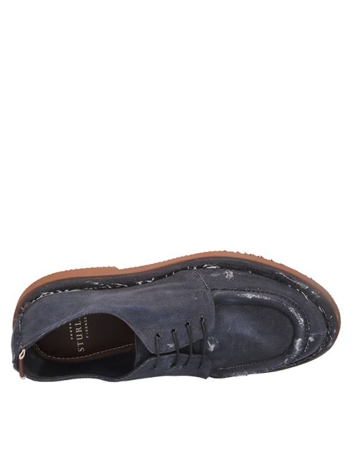 Stringate in pelle e tessuto STURLINI | U0201BLU